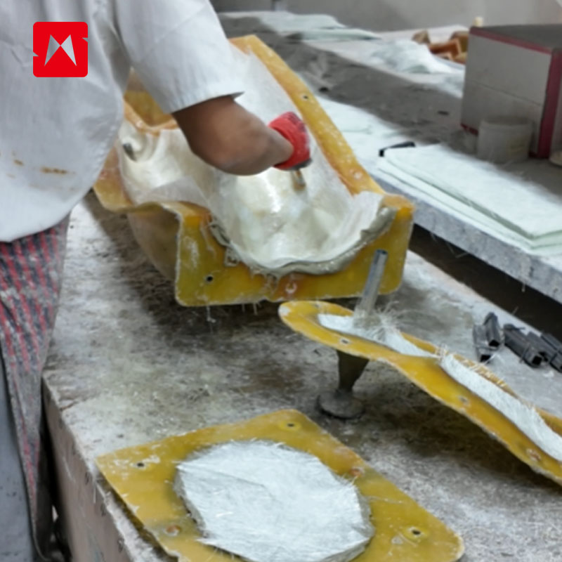 Workers are making mannequins.