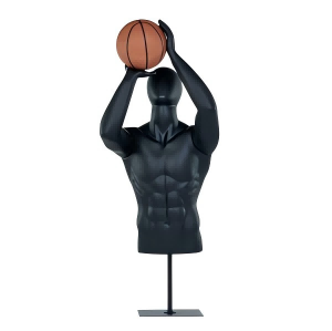 Ritratto a mezzo busto di un manichino da basket, busto completo di schiena