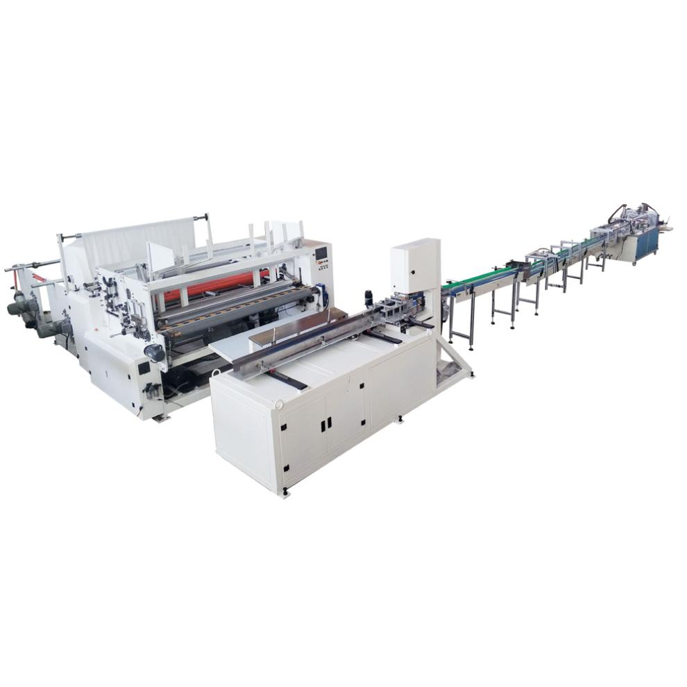 Máquina para fabricar rollos de papel higiénico