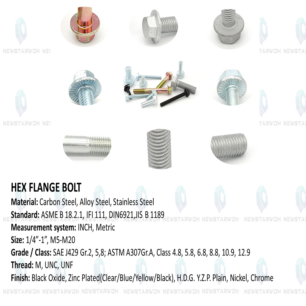 parafuso de flange de cabeça hexagonal 