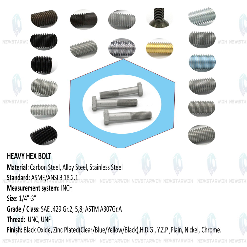 pernos estructurales hexagonales pesados 