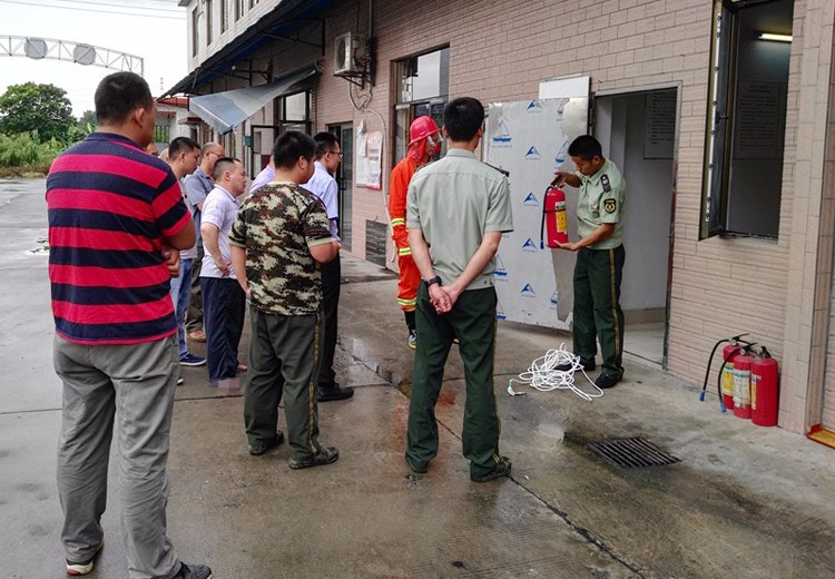 Fire safety drill in our warehouse