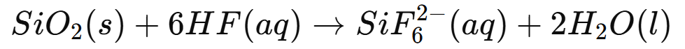 Hydrofluoric acid applications