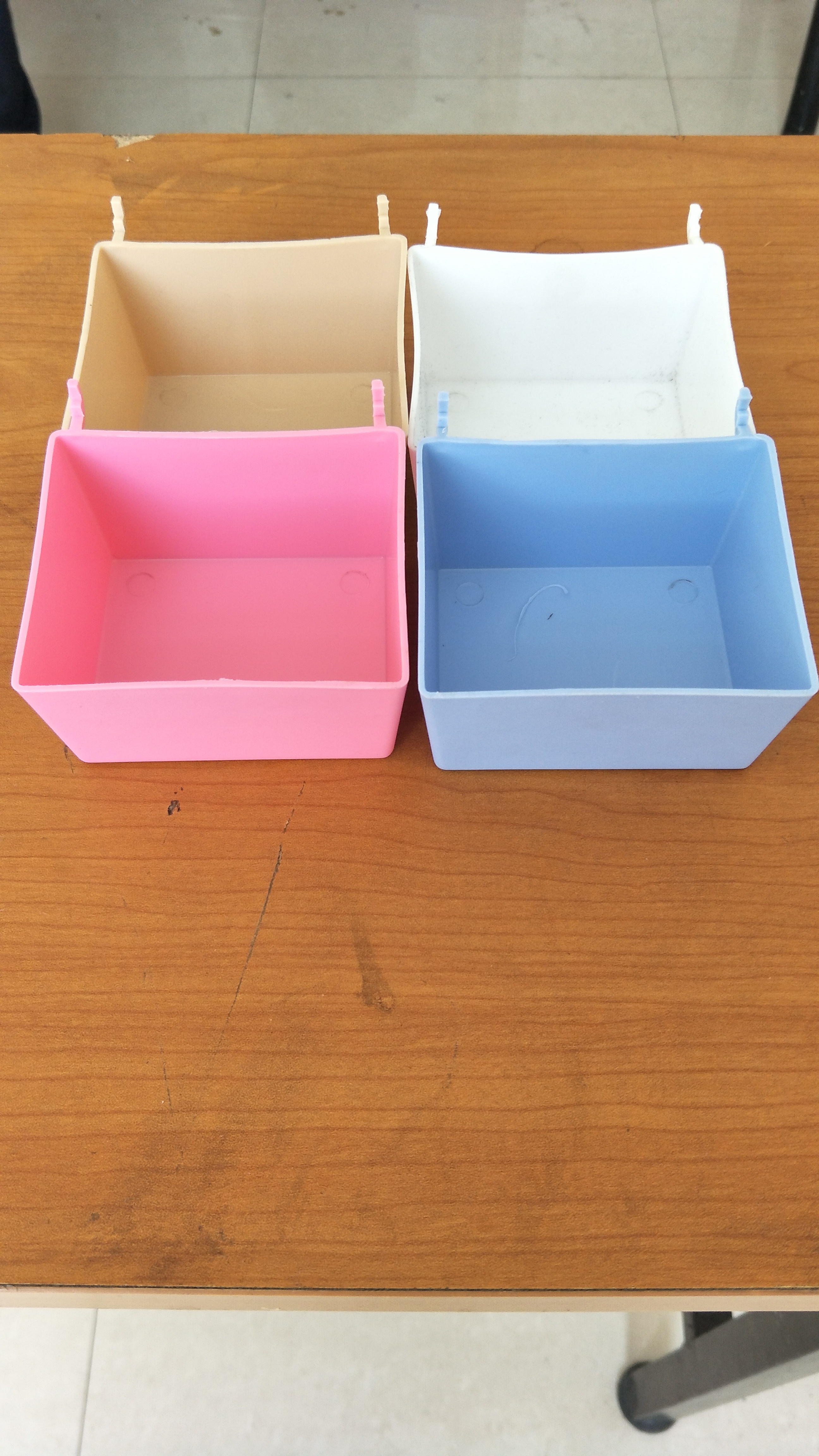 colored plastic storage boxes