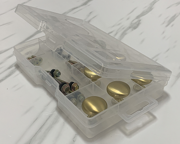 Multi-compartment transparent plastic storage box