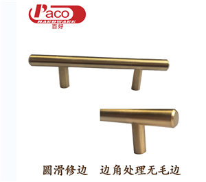 用于厨房和浴室柜硬件的拉丝黄铜钢双/单把手
