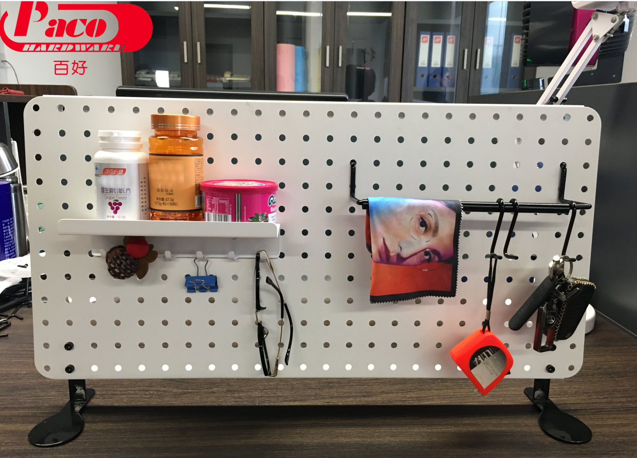 Decorative Pegboard Rack and Hook for Organizing Various Tools