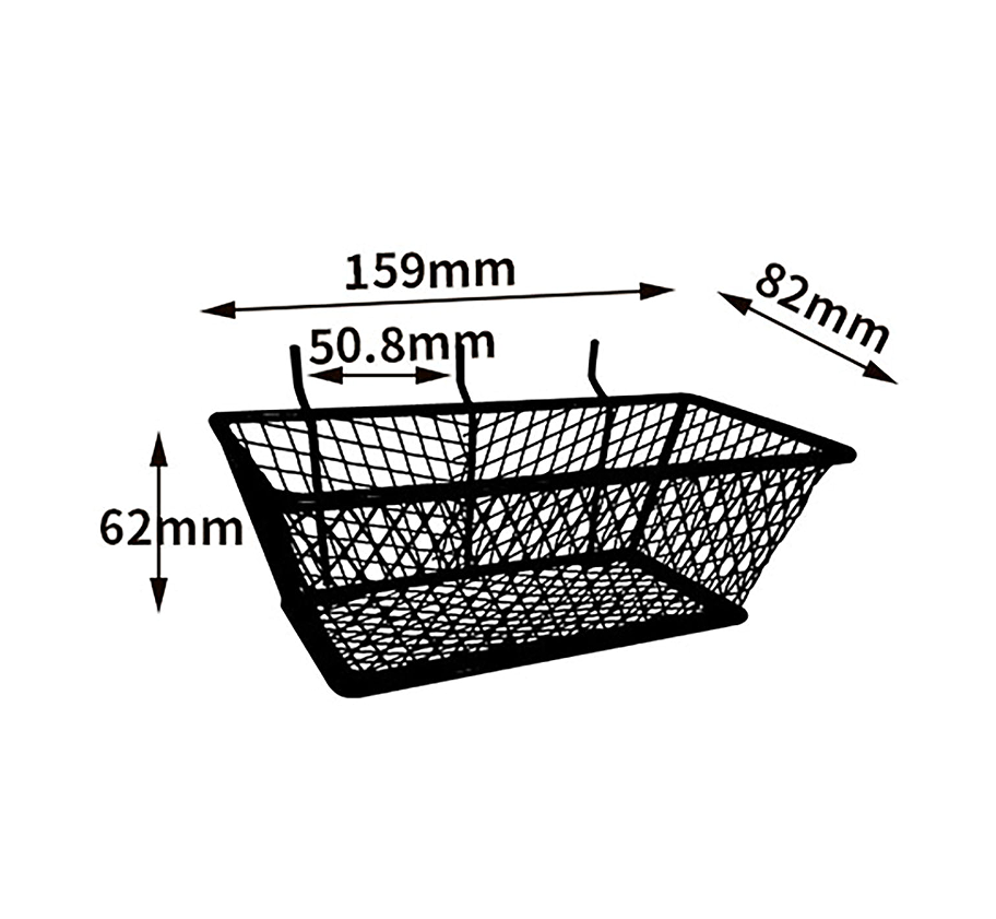 6 Pcs Black Pegboard Baskets Metal Wire Shelf Baskets Peg Board Organizer Accessories