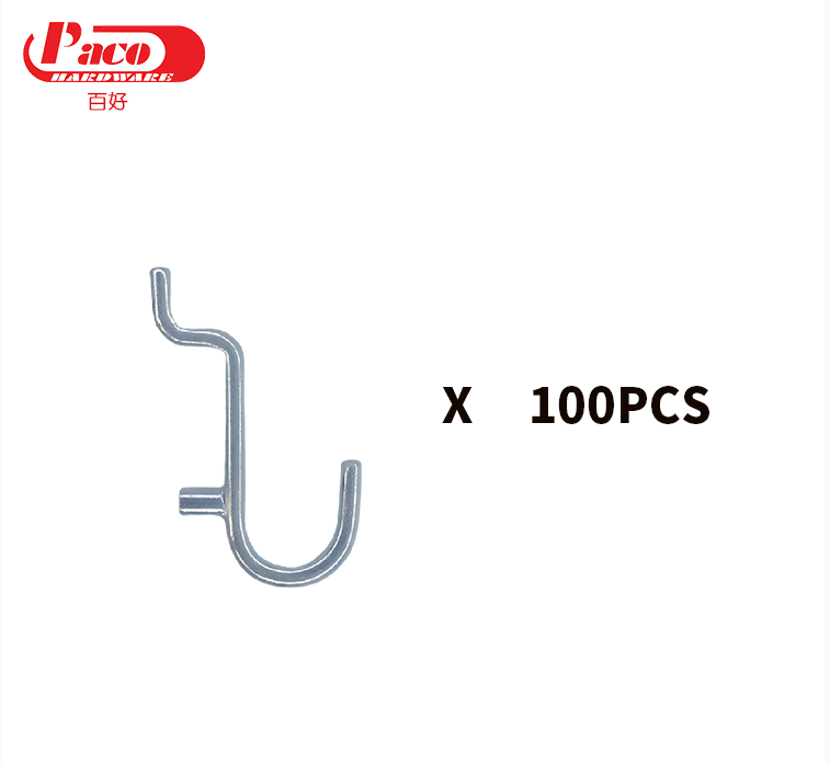 1/2 Inch Pegboard Hooks Curved Hooks 100pcs/Set