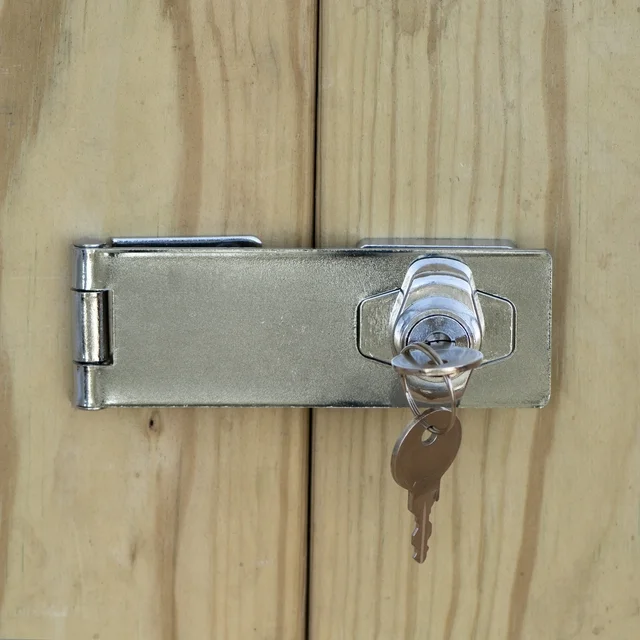 4-1/2 in. Key Locking Safety Hasp, Chrome Plated