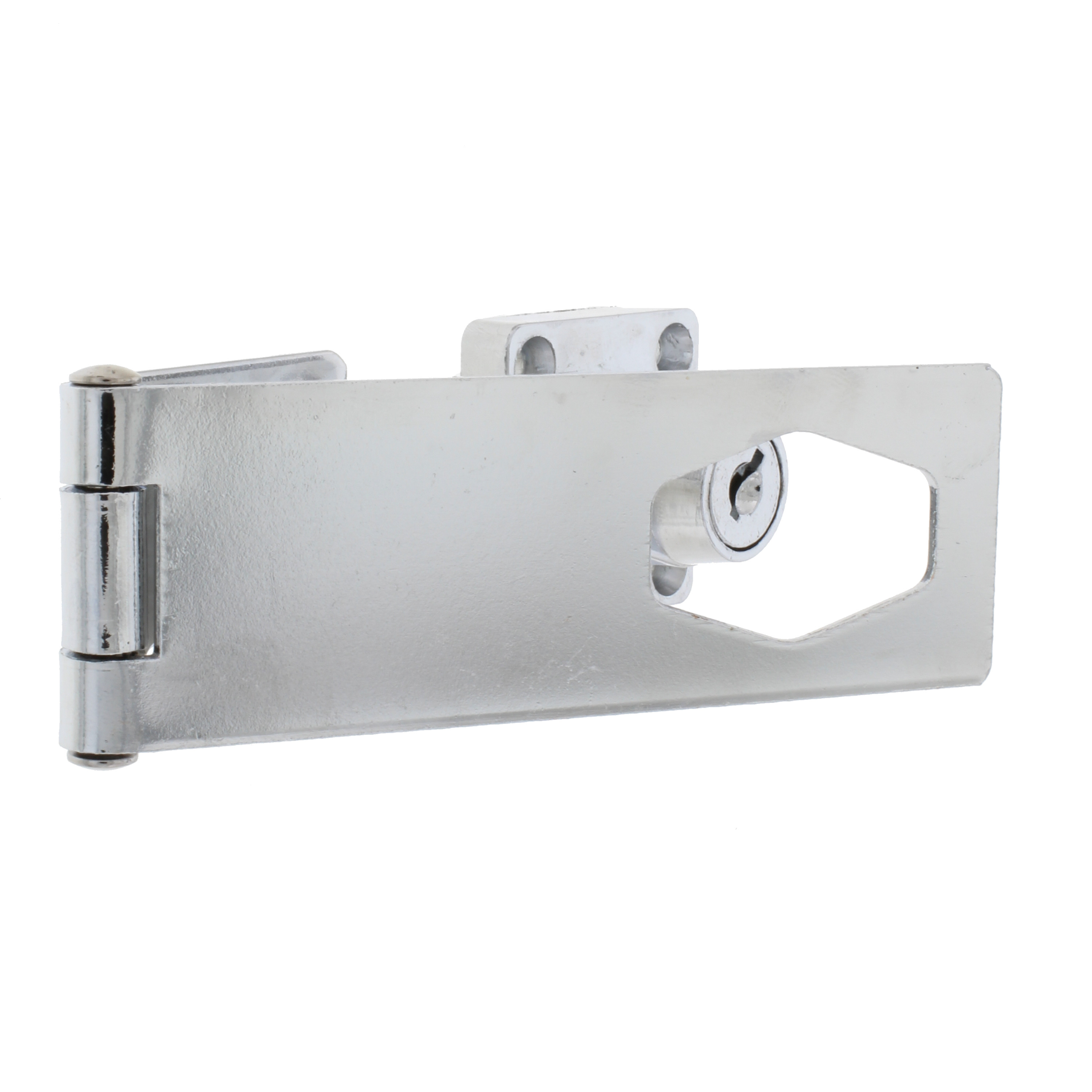 4-1/2 in. Key Locking Safety Hasp, Chrome Plated