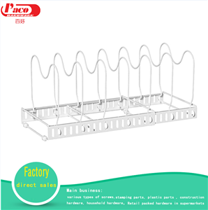 7 Adjustable Dividers Pot Lid Storage Rack