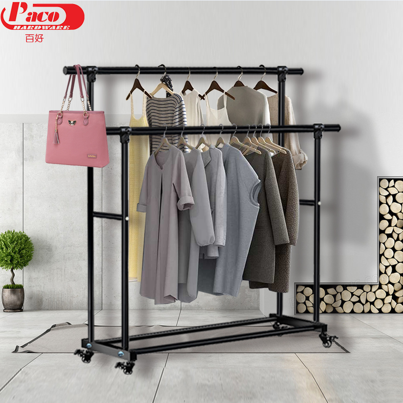 Low and High Double Pole Cloth Hanger