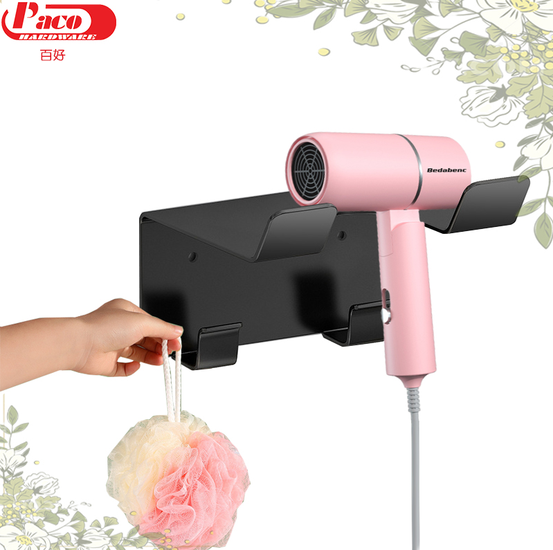 Heavy Duty Hair Dryer Holder with Hooks