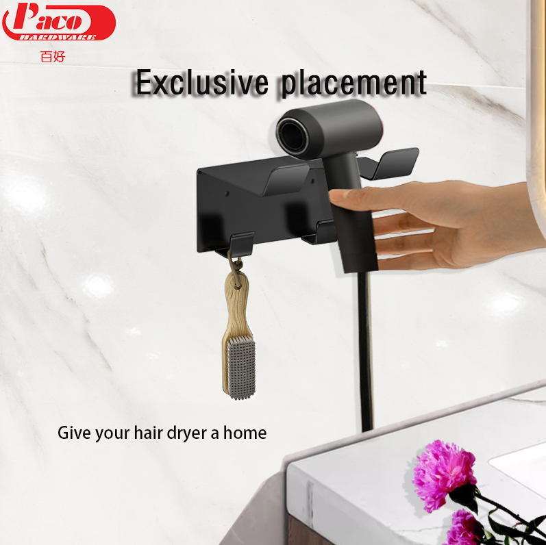 Heavy Duty Hair Dryer Holder with Hooks