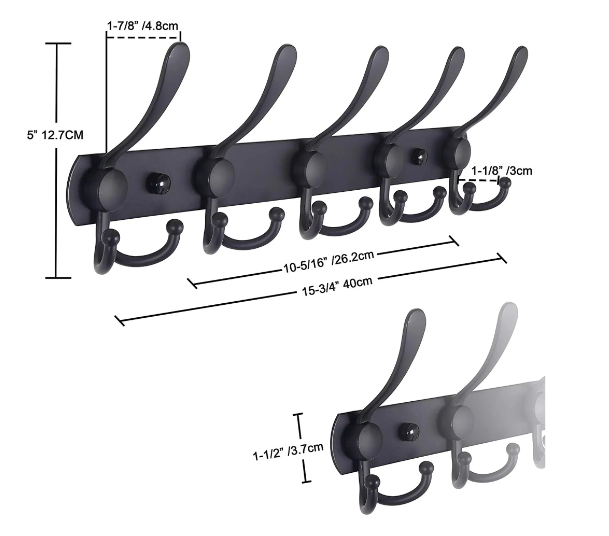 Wall Mounted Heavy Duty Metal Coat Hook