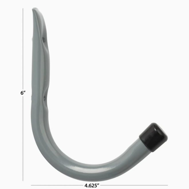 6 in. Wall Mounted Garage Utility J Hook