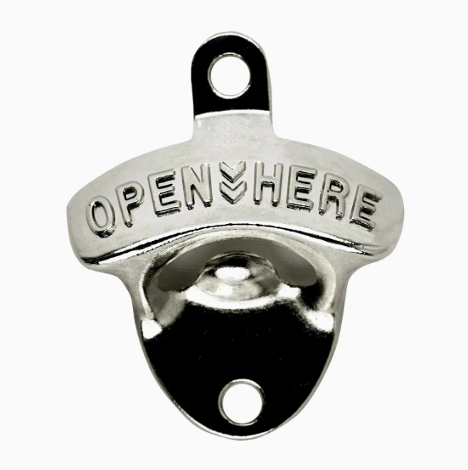 Wall Mounted Silver Color Bottle Cap Opener