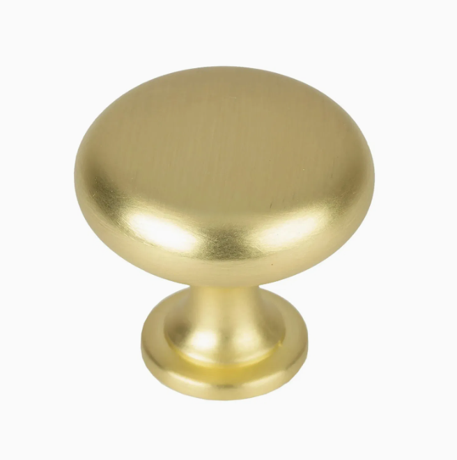 Factory Supply Brushed Brass Color Round Knob 2PCS/Set