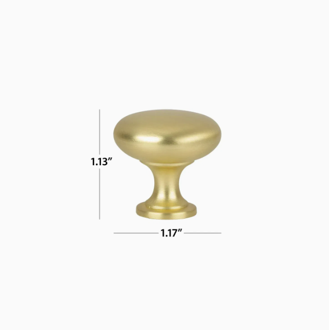 Factory Supply Brushed Brass Color Round Knob 2PCS/Set