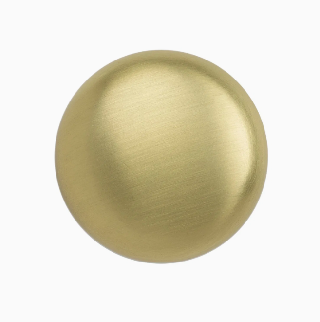 Brushed Brass Color Round Knob