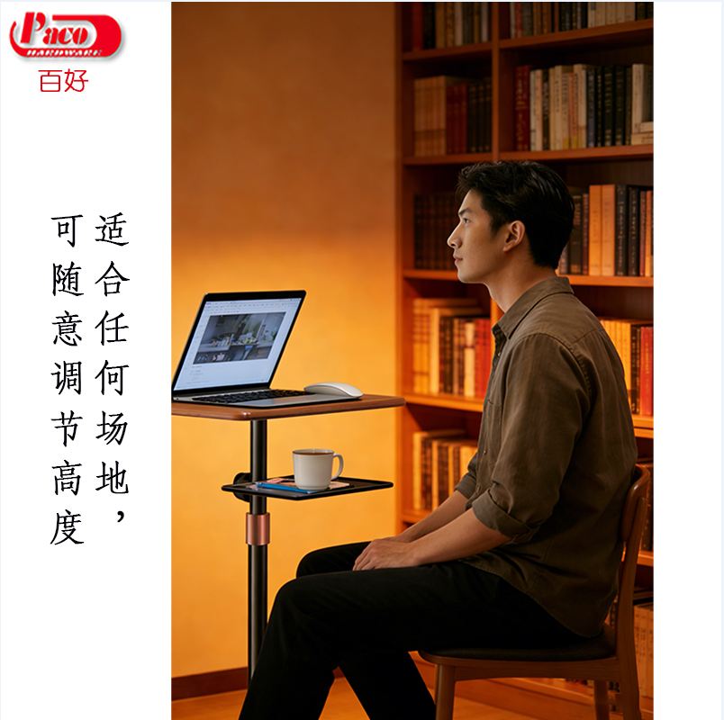 Home Used or Office Portable Laptop Floor Wood Stand Height Adjustable 70cm -120cm