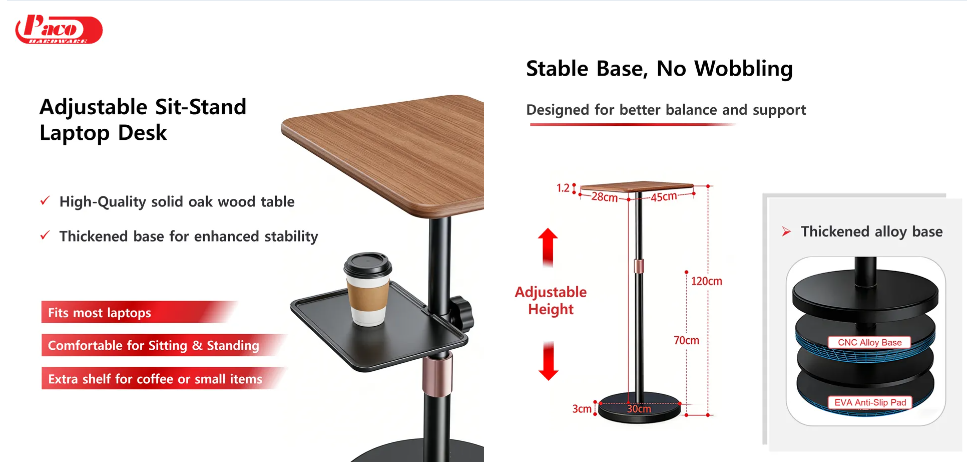 Laptop Floor Wood Stand
