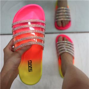 neon slides with rhinestones