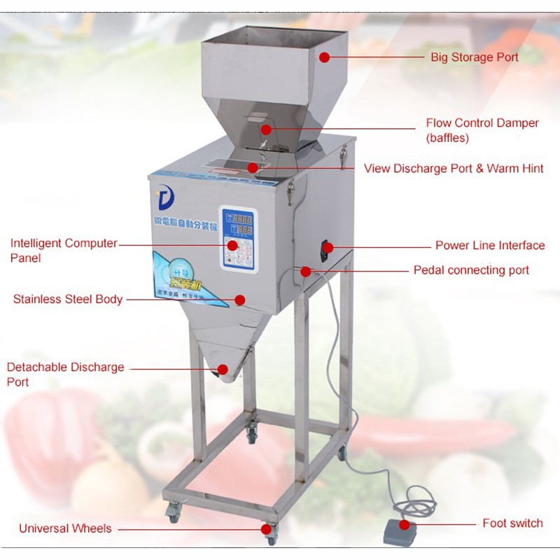 Semi-auto Granular Fertilizantes Weigh Filler Packaging Machine