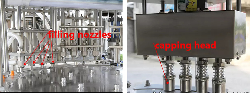 spout filling and capping machine