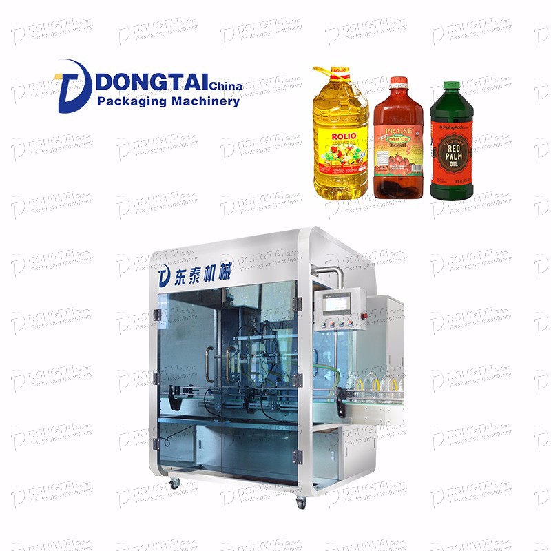 Food Grade Material Automatic Round Bottle Palm Oil Filling Machine