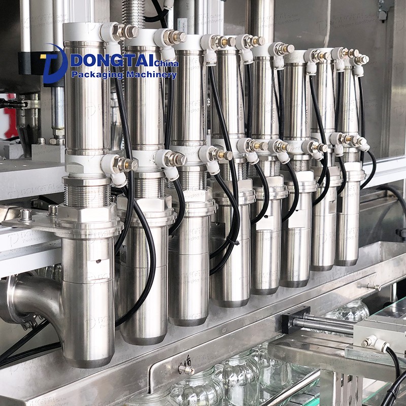Large particle fully automatic piston chili sauce jam ketchup filling machine