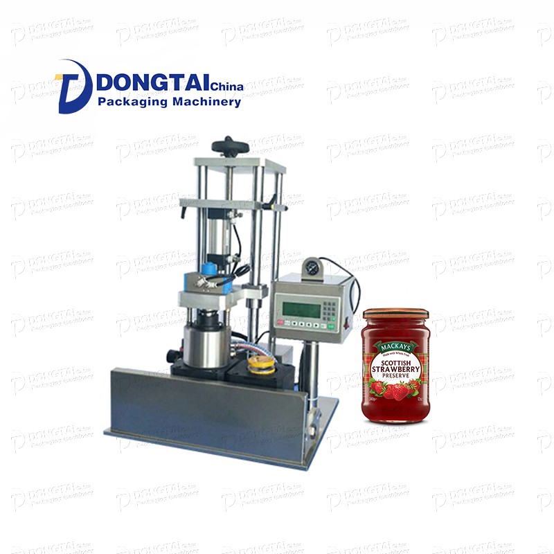 Semi-automatic manual glass bottle blueberry sauce bottle/chili sauce bottle/filling vacuum capping machine