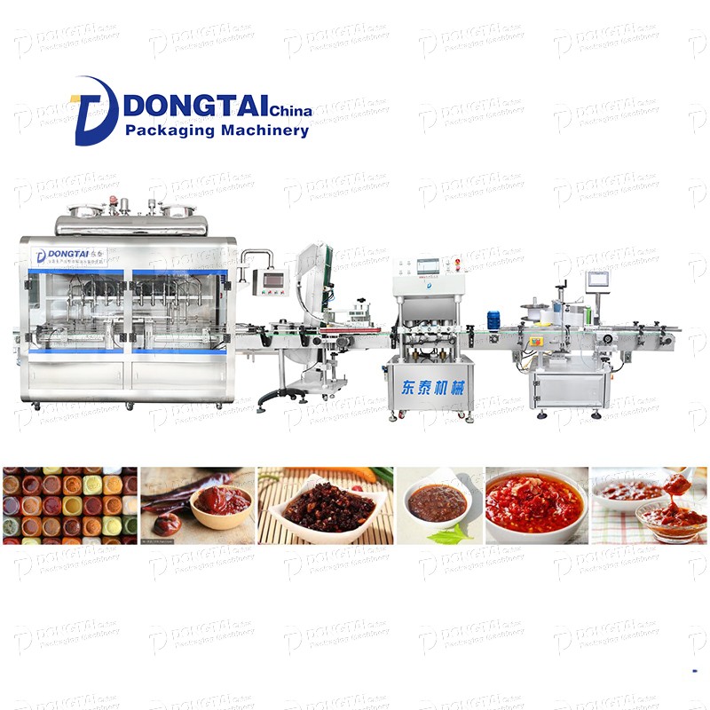 Automatic seafood chili tomato sauce peanut sauce filling machine