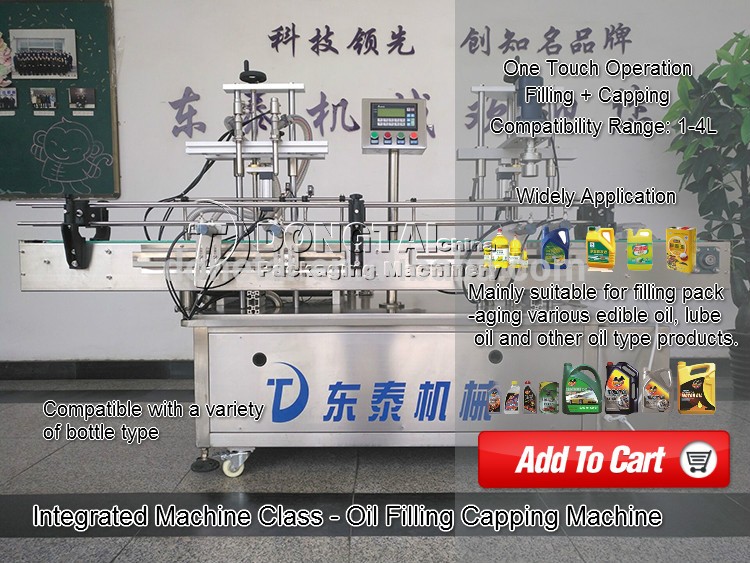 Easy-to-operate filling and capping machine palm oil filling machine, engine oil filling capping machine