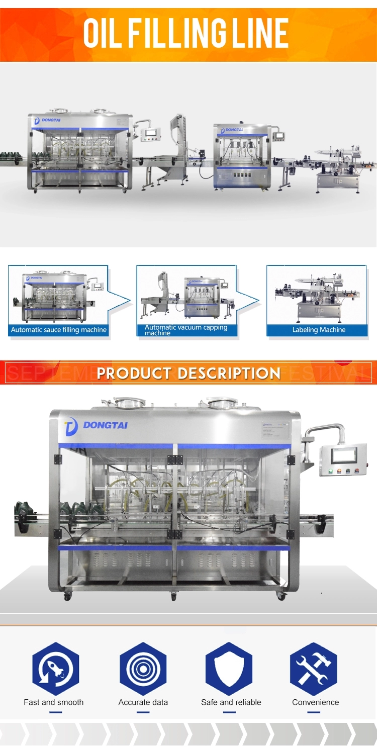 Máquina de etiquetado, tapado y llenado de aceite lubricante