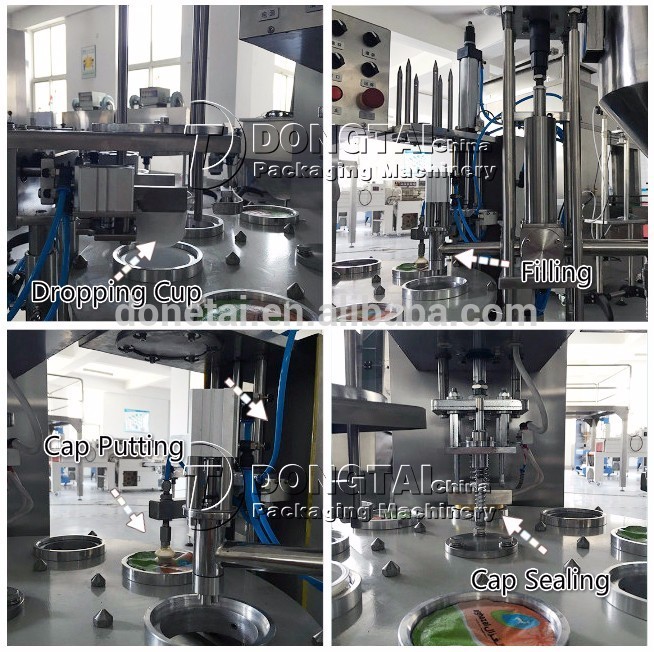 Китай Автоматическая мини-машина для наполнения и укупорки бумажных стаканов, машина для укупорки и укупорки, производитель