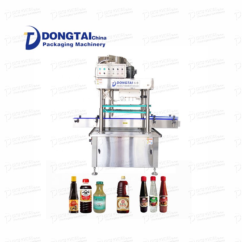 Automatic glass bottle capping machine Chili sauce filling and capping machine Desktop vacuum capping machine