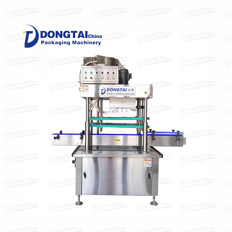 Automatic glass bottle capping machine Chili sauce filling and capping machine Desktop vacuum capping machine