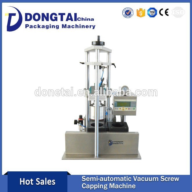 Semi-automatic glass bottle capping machine Jar capping machine Vacuum capping machine