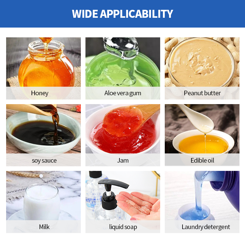 Automatic honey hand sanitizer sauce cooking oil milk shampoo detergent filling machine