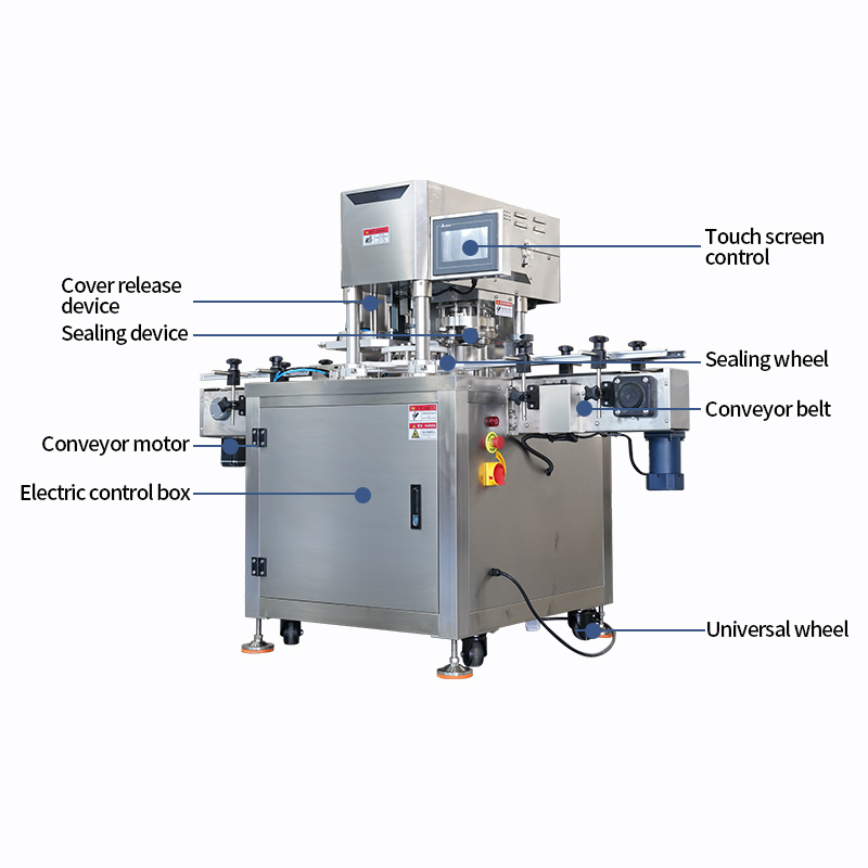 Semi-automatic can sealing Machine Pet Aluminum Can Seamer Paper Can sealing Machine