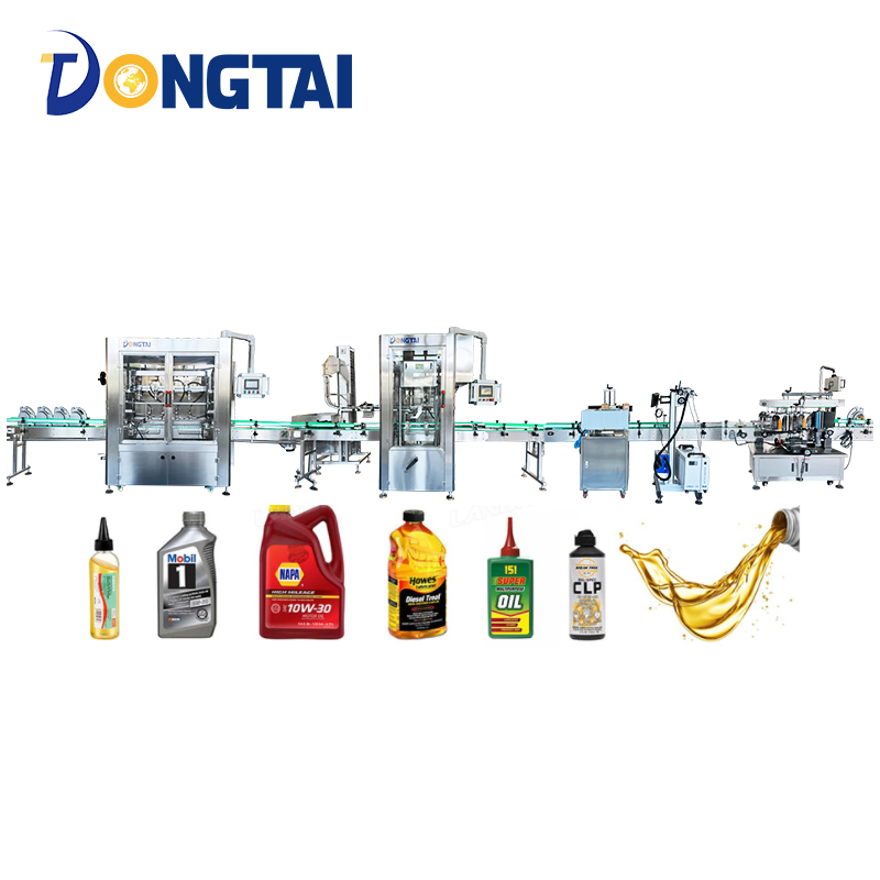 Fully automatic brake oil lubricating oil four head filling machine