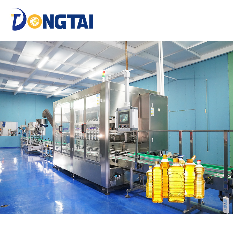 Fully automatic edible oil twelve head filling machine production line equipment
