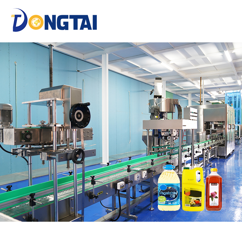 Fully automatic edible oil twelve head filling machine production line equipment