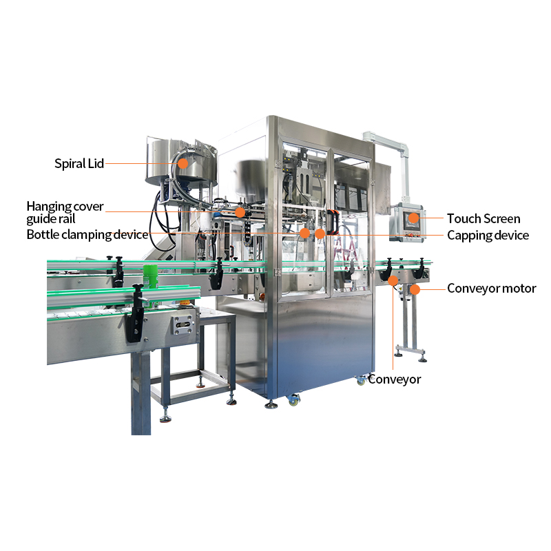 Large bucket fully automatic servo automatic top tracking capping machine