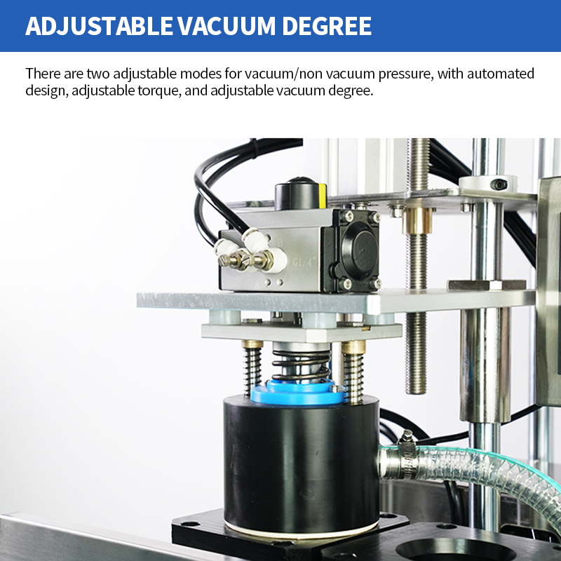 Semi automatic dual station vacuum capping machine