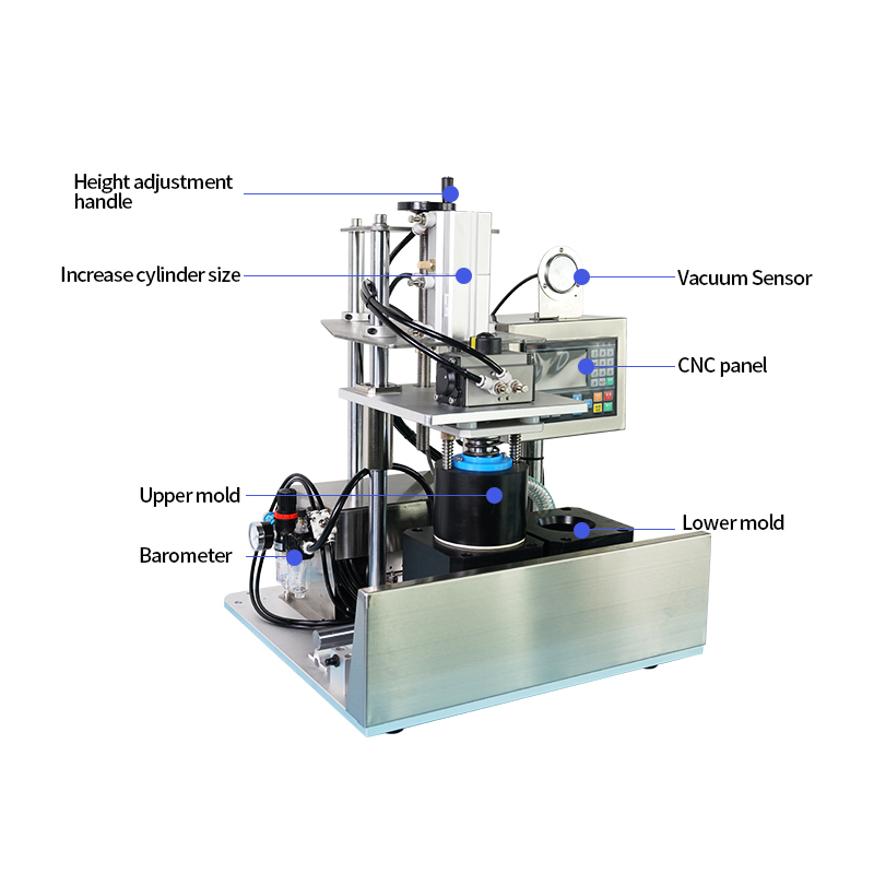 Semi automatic dual station vacuum capping machine