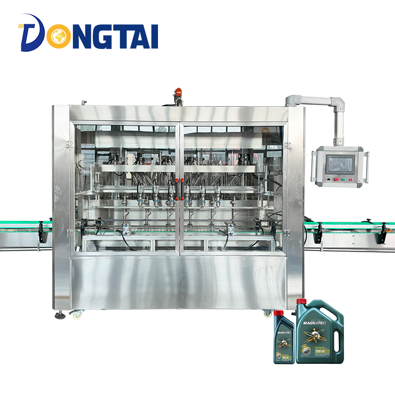 Automatic weighing lubricating oil filling machine