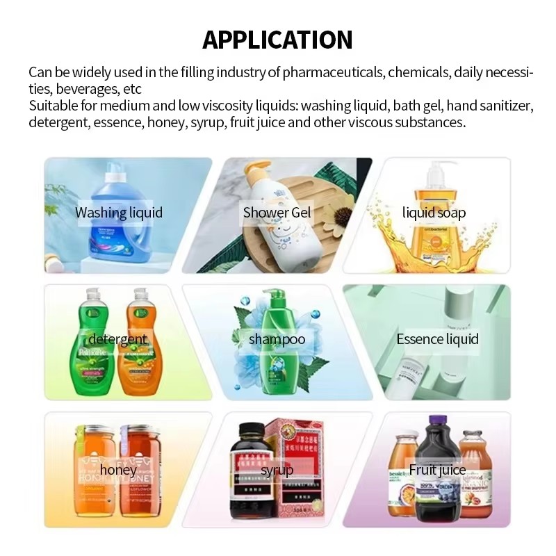 Automatic six head servo plunger liquid filling machine